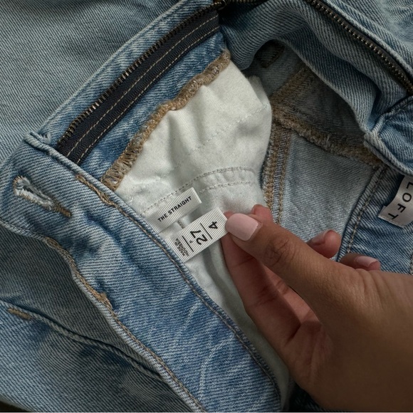 High Rise Straight Jeans in Vintage Light Indigo Wash - Picture 7 of 7